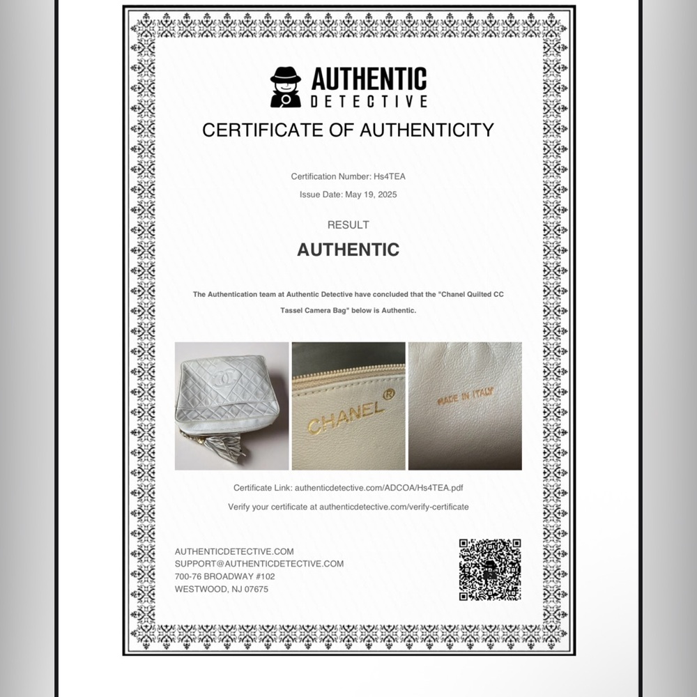 Chanel Quilted CC Tassel Camera Bag Cream /with COA - Picture 7 of 15